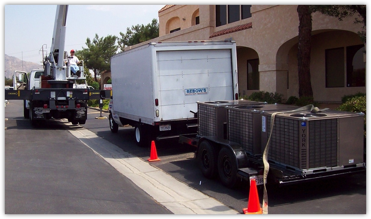 Lifting 3 new Heating and Cooling Package Systems